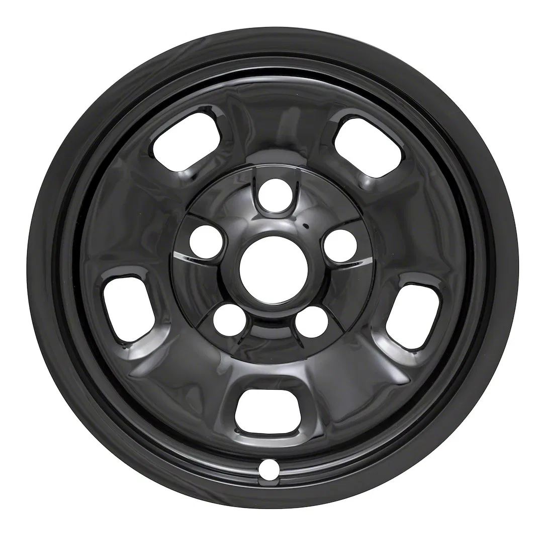 IWCIMP88BLK – COAST2COAST Wheel Skin, 17 Inch 5 Slotted Spokes Snap-On Painted Gloss Black ABS Plastic Set Of 4
